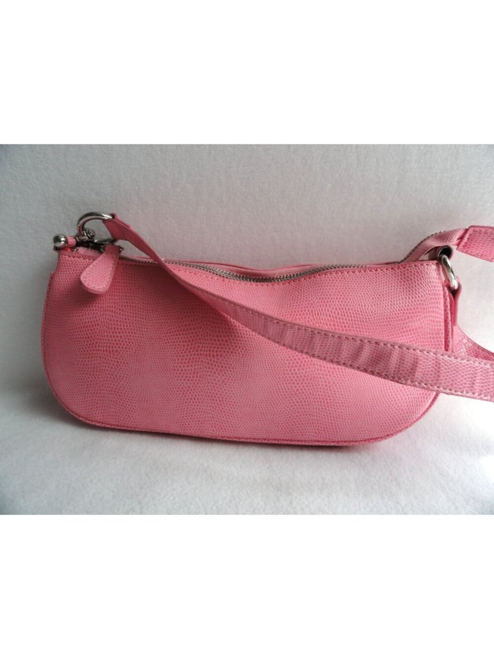 Pink Urban Outfitters Faux Leather Baguette Shoulder Bag
